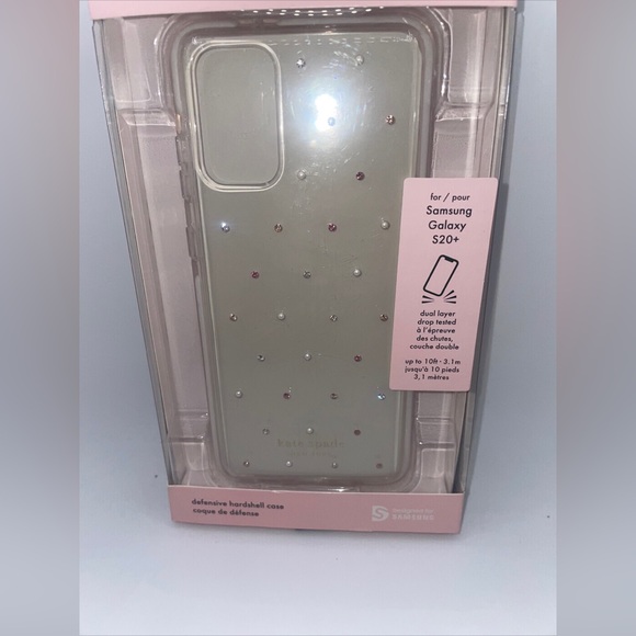 Kate Spade NY Hardshell Case for Samsung Galaxy S20+ Plus - Pin Dot Gems Clear - Picture 1 of 3